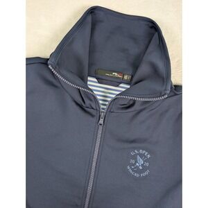 US Open Winged Foot‎ RLX Ralph Lauren Full Zip Soft Shell Jacket Mens Small Navy